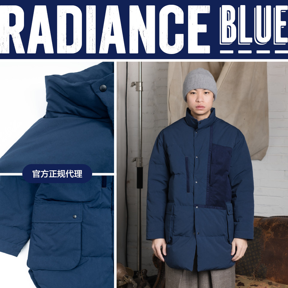 porterclassic秋冬新品机能羽绒服衬衫夹克radiance-blue羽绒服