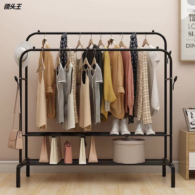 衣架落地晾衣架衣服挂架室内杆子卧室挂衣置地落地衣帽架