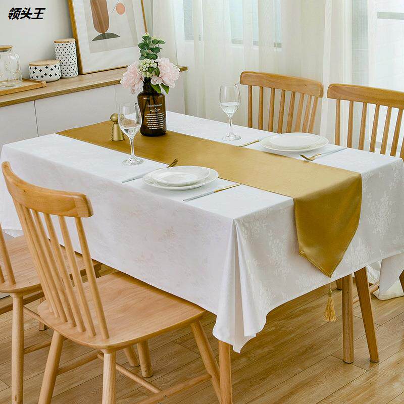 台旗桌旗台桌面装饰布方形尖角吊坠活动桌旗宝蓝桌旗