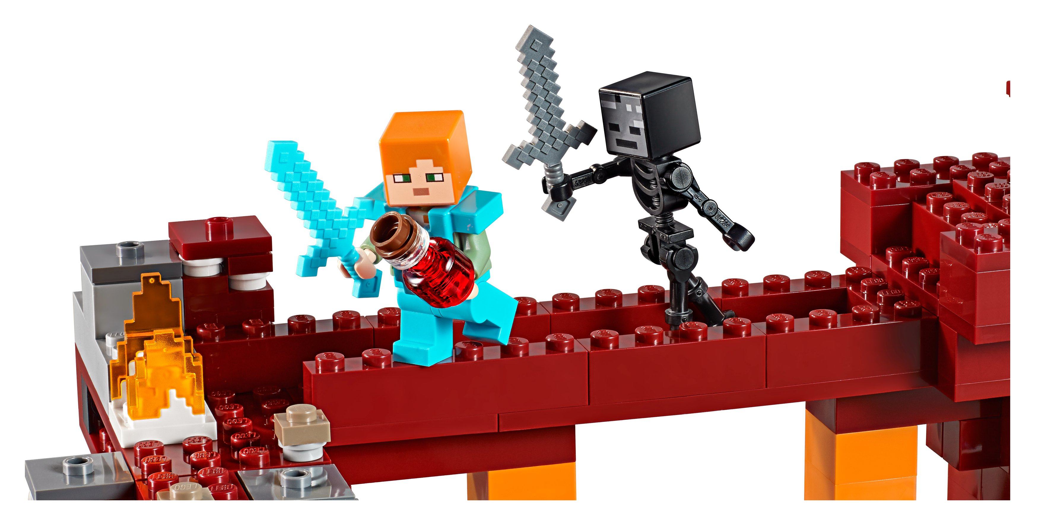 兼容乐高2019新款我的世界大战烈焰21154建构