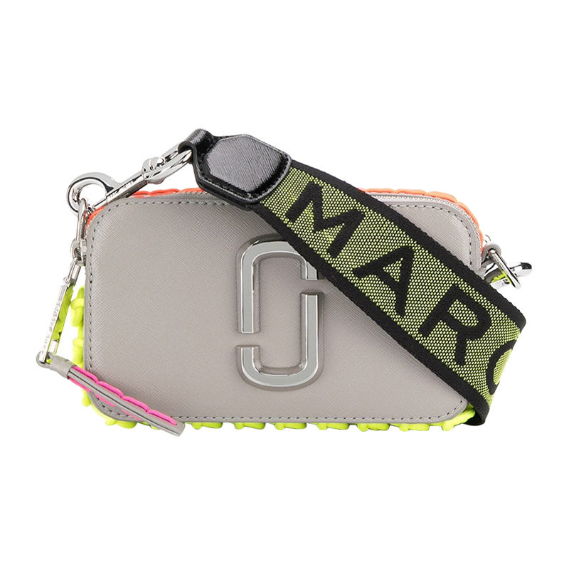 marc百搭单肩包单肩相机休闲时尚jacobs牛皮灰色女包女士包袋