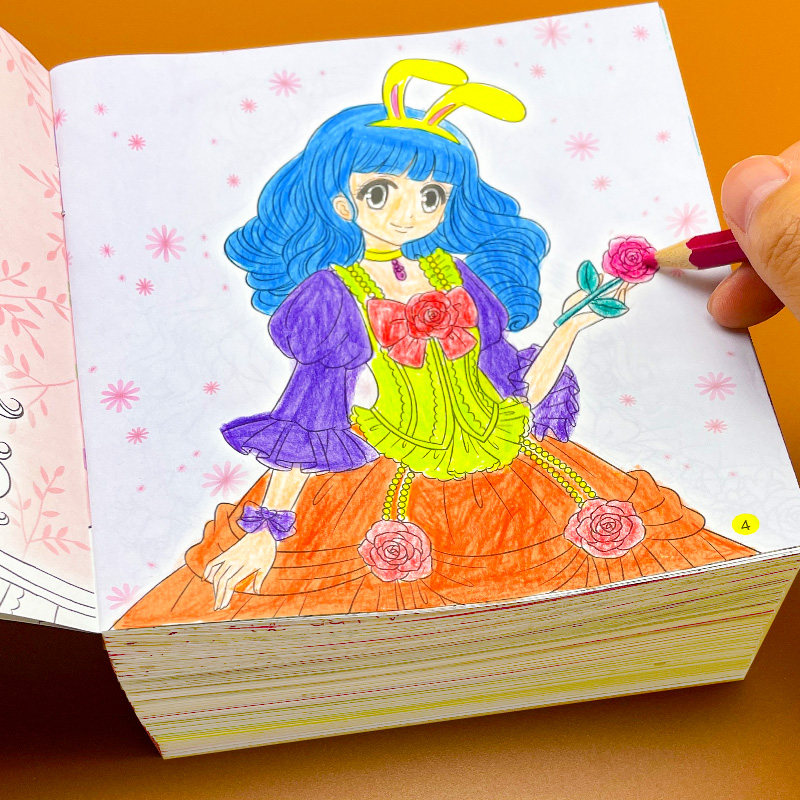 公主涂色36810岁幼儿儿童填色小学生画画画本涂鸦描红本
