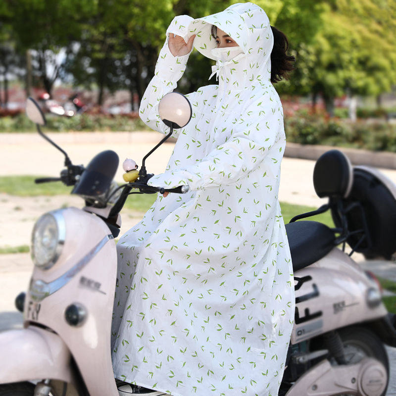电动车防晒衣神神器夏衣女瓶防走光练车女中动车电动车防晒衣
