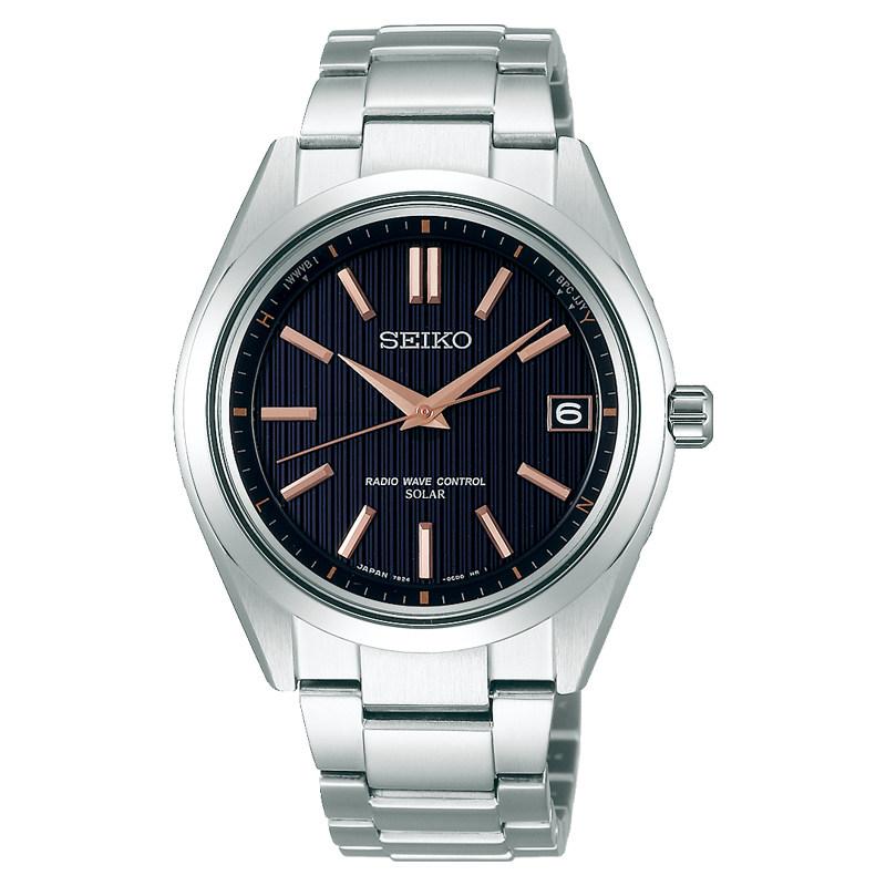 精工seiko日本男士表正品solar石英光动能纯钛蓝宝石电波商务sagz