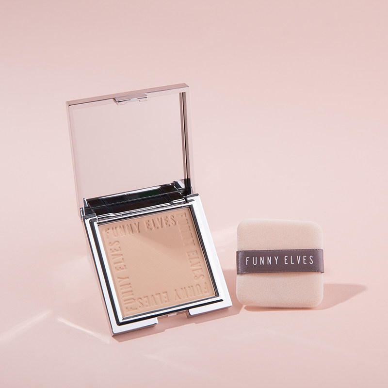 脸脸姐姐funnyelves粉饼定妆控散粉油遮瑕清透粉饼
