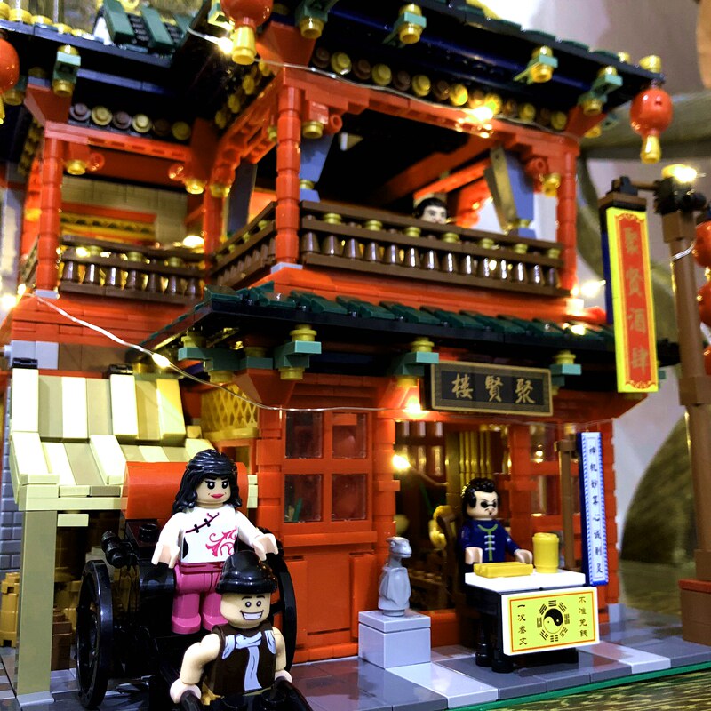 中华街乐高积木颗粒拼装体中国风建筑物建构