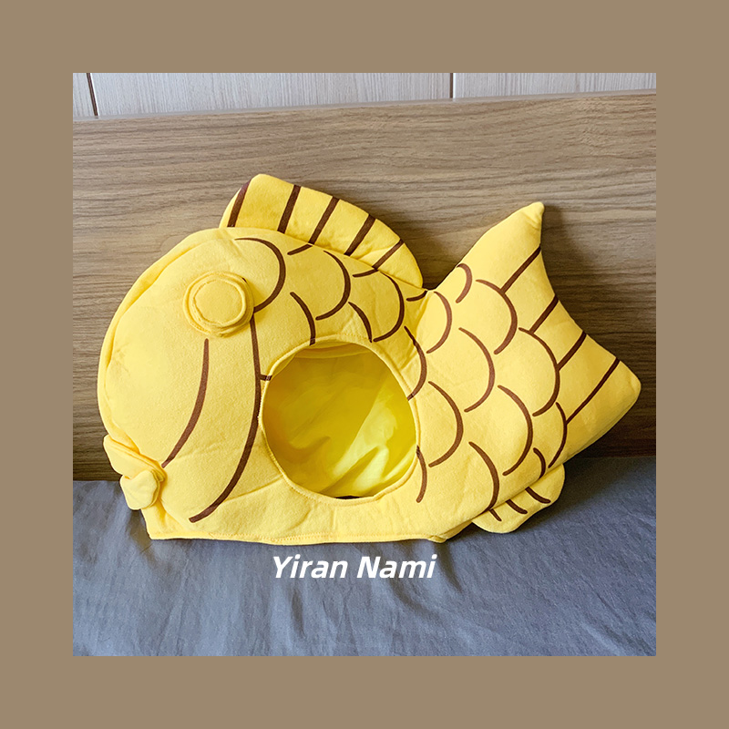 头套网红跑男陈赫同款鲷鱼烧鲤鱼道具鱼头帽子发饰