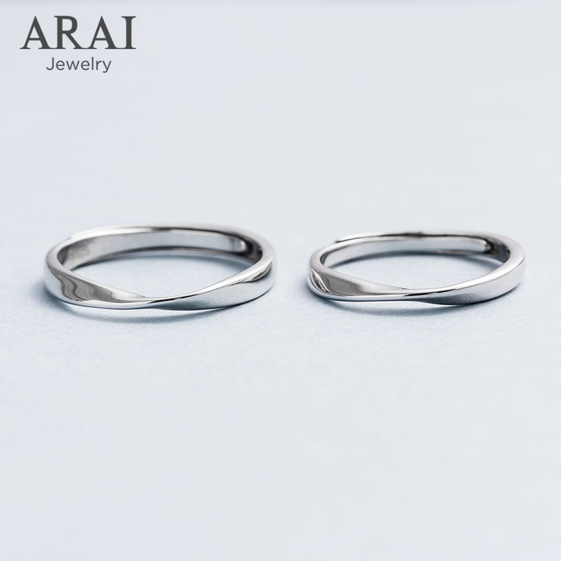 ARAI纯银情侣戒指一对原创小众设计莫比乌斯环简约轻奢结婚对戒