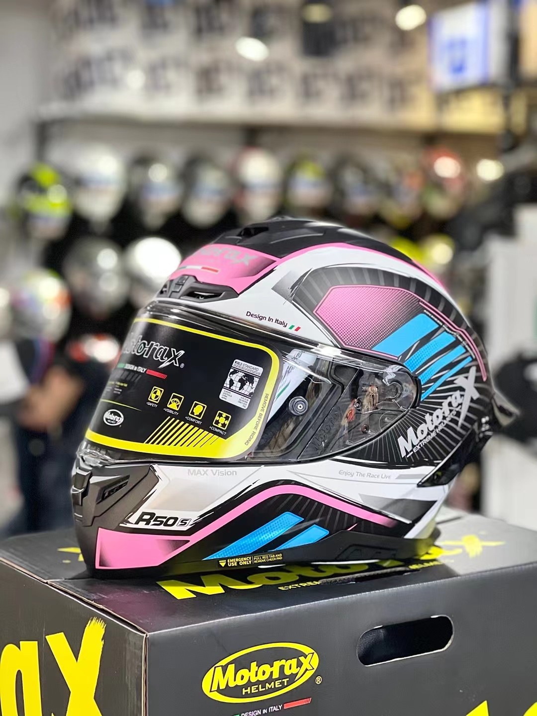 motorax摩雷士r50s摩托车头盔全盔男女尾翼锦鲤招财猫摩托车头盔