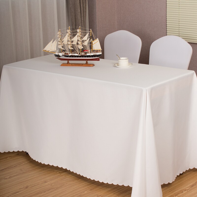 长方形桌布定制酒店会议室办公活动展会签到纯色桌布