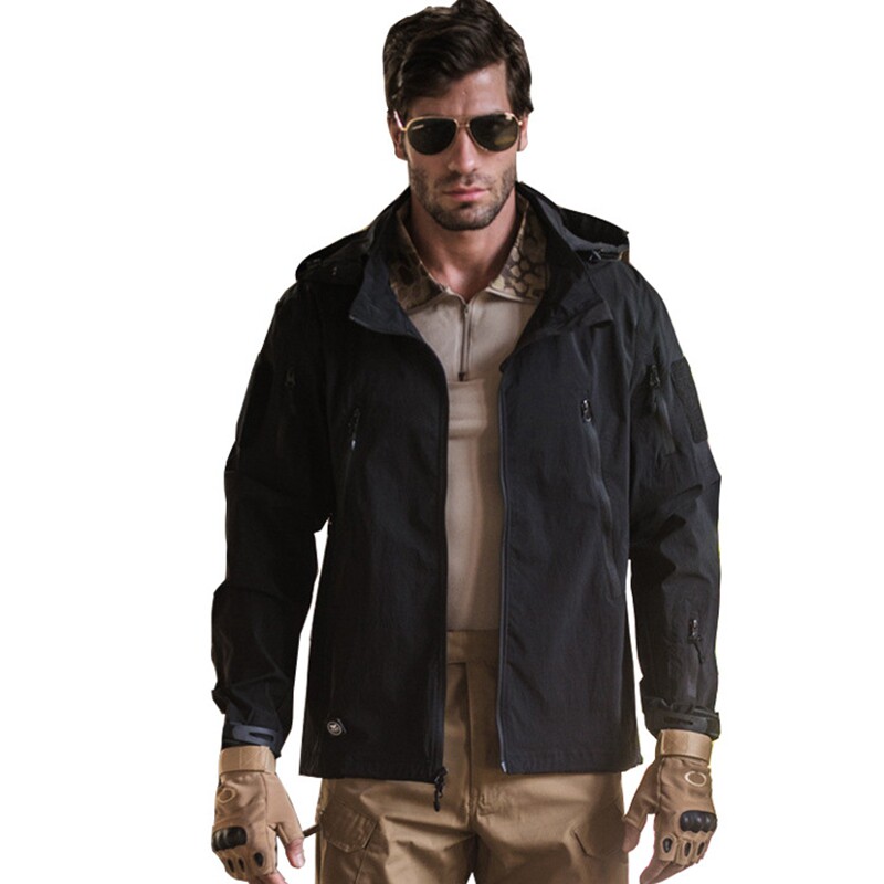 冲锋proper鲨鱼皮衣抓秋冬加厚外军战术户外tad夹克