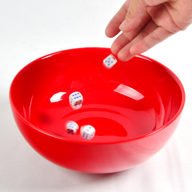 中秋博饼碗陶瓷开业游戏道具状元骰子碗红大面创意