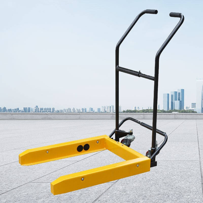 万尊周转搬运塑料手推车620mm手动叉车脚踏升降叉车