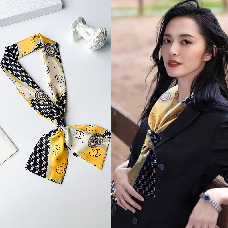 细窄长条小丝丝巾夏季韩版时尚装饰领巾春秋围巾