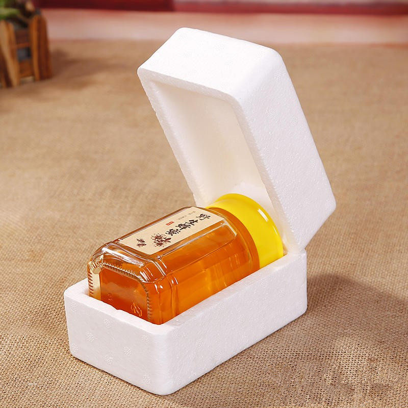 带盖透明六棱八角果酱瓶蜂糖罐 密封罐装蜂蜜玻璃专用罐1斤2斤装