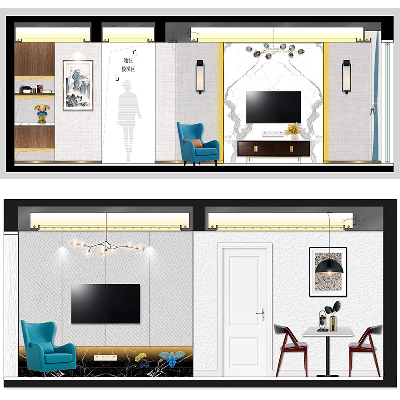 2020室内设计ps视频教程cad立面psd源文件素材样图