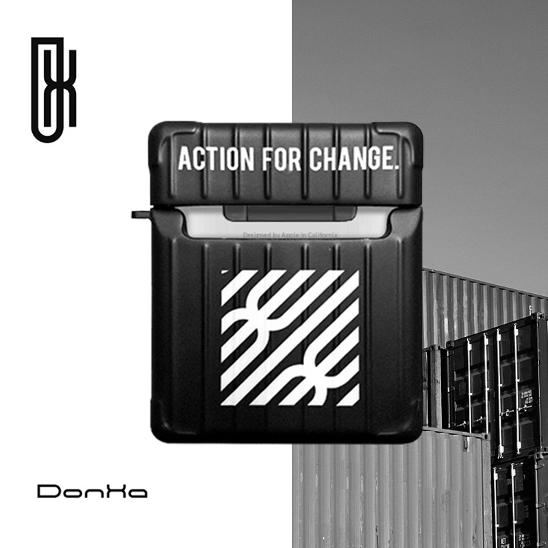 原创donha印花设计无线蓝牙airpods12代耳机保护套耳机保护套