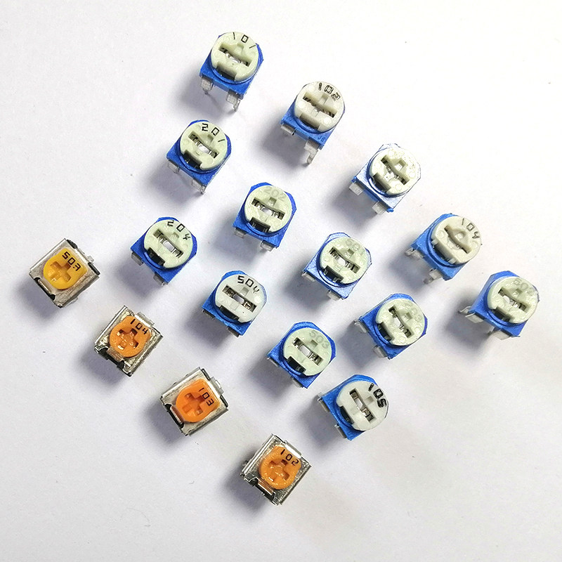 蓝白可调电阻电位器1m2k10k电位器