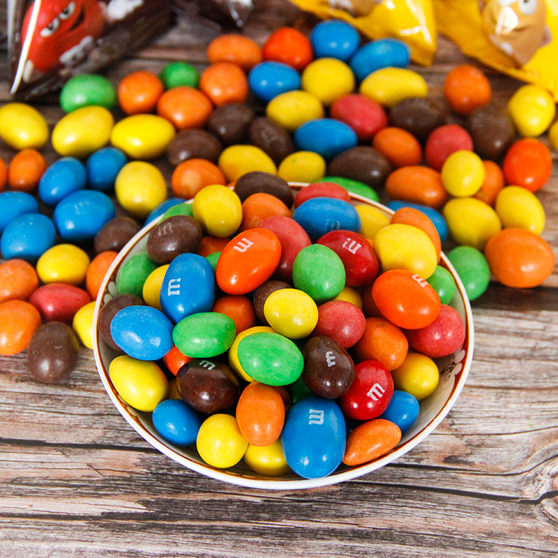 美国彩虹豆mars玛氏mm牛奶花生夹心巧克力175kg夹心巧克力