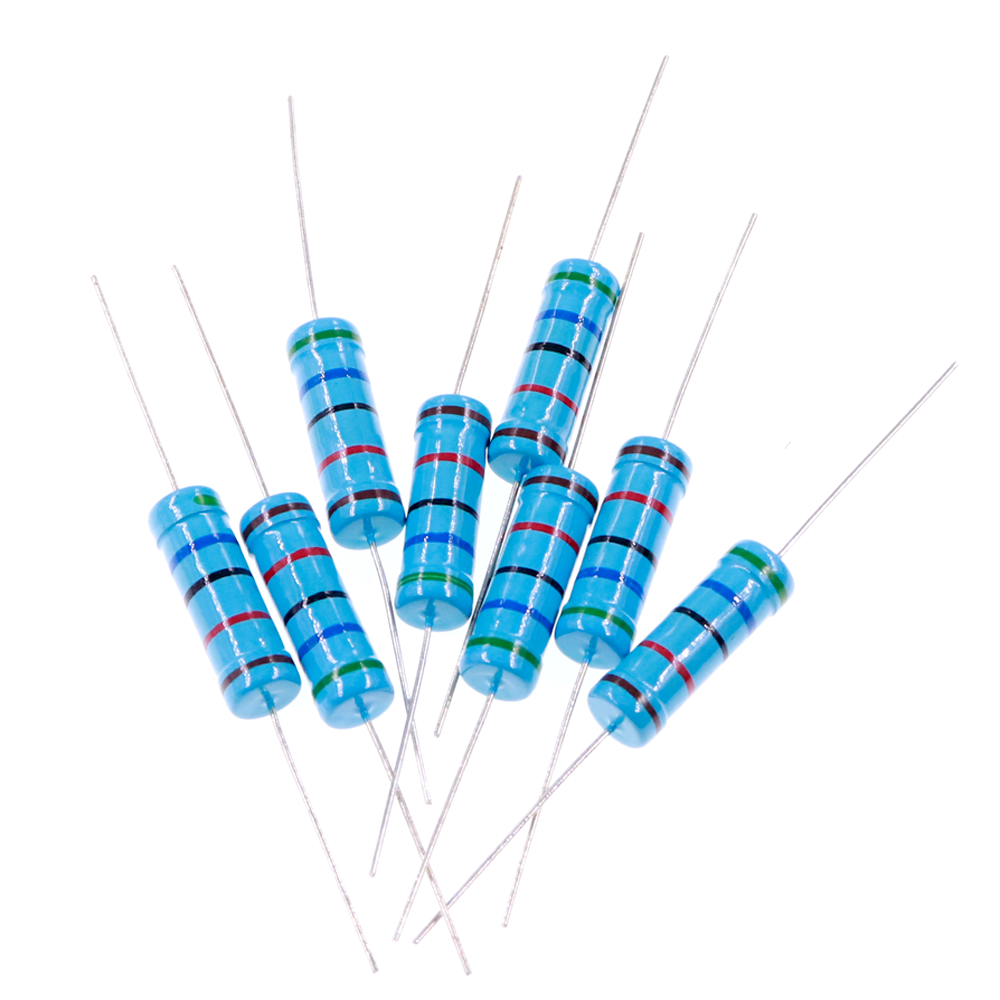 2w金属膜电阻五色电阻器1k10k4.7k100k1m电阻器