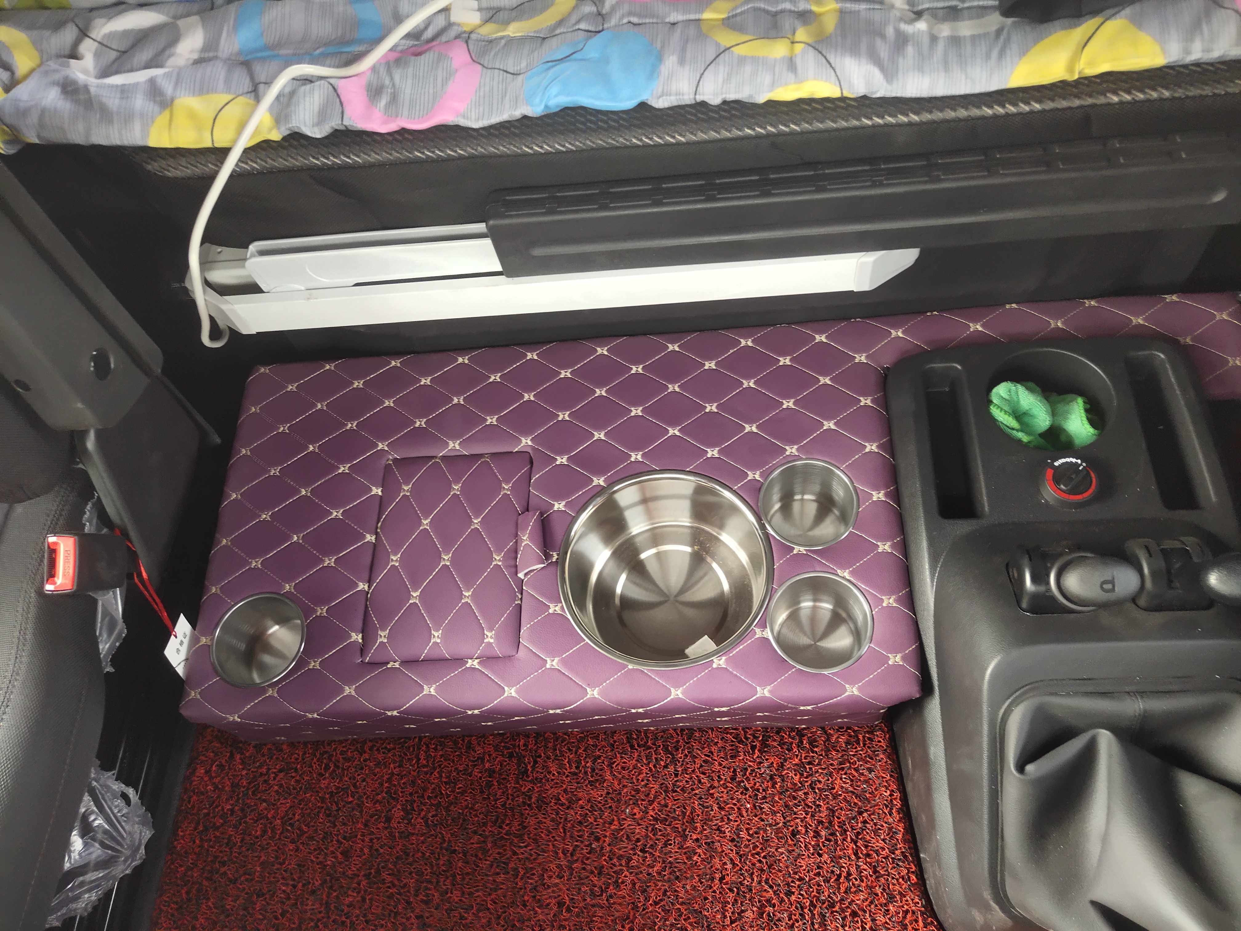 适用于解放jh6半挂大货车暖壶架子茶水水杯底座车用水杯架