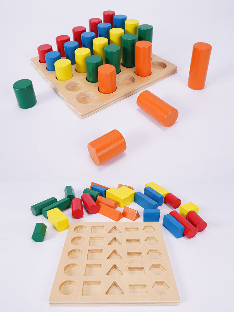 圆柱体插棍玩具感统课小教教具专注注力儿童失调感统训练器材