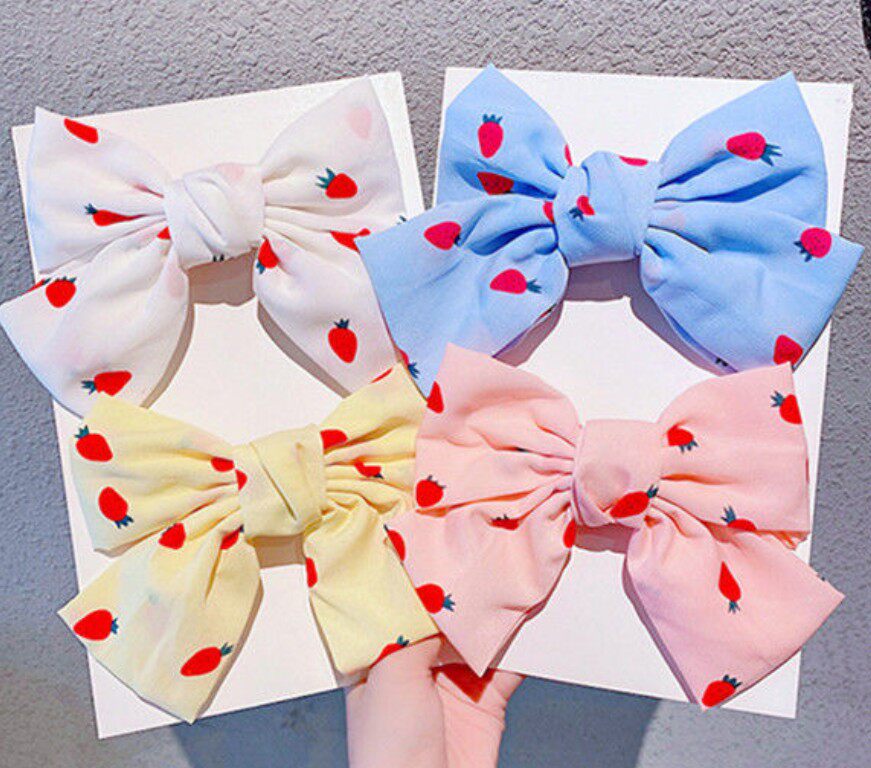 儿童发夹蝴蝶结发卡可爱爱宝宝发饰爱心弹簧学生发饰