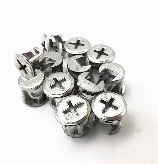 12mm偏心轮三合一连接衣柜抽屉锁扣螺丝家具连接件