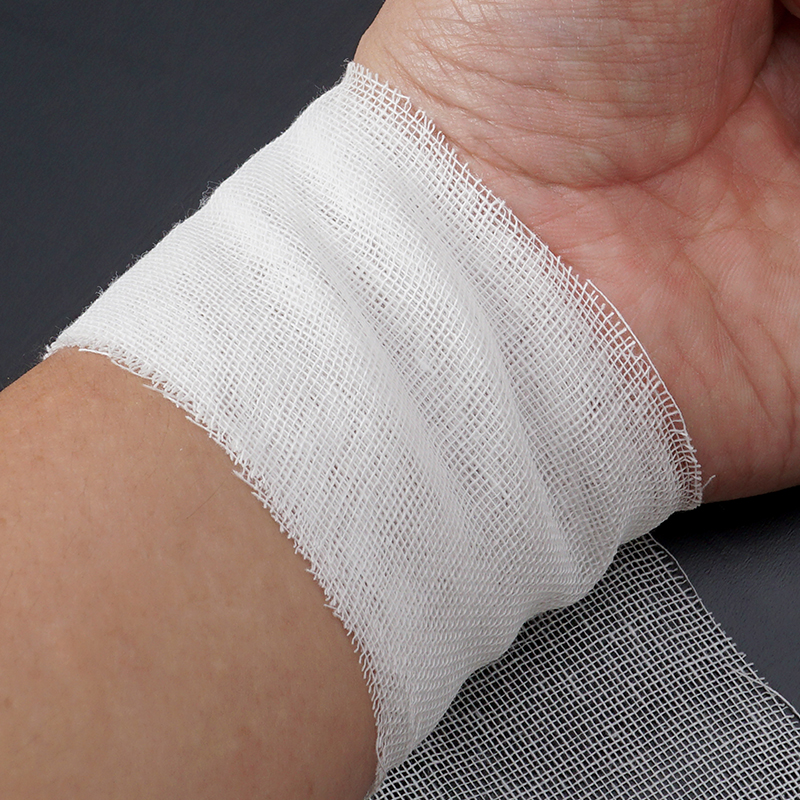 江赫医用脱脂纱布绷带伤口包扎固定敷料块白纱布绷带器械