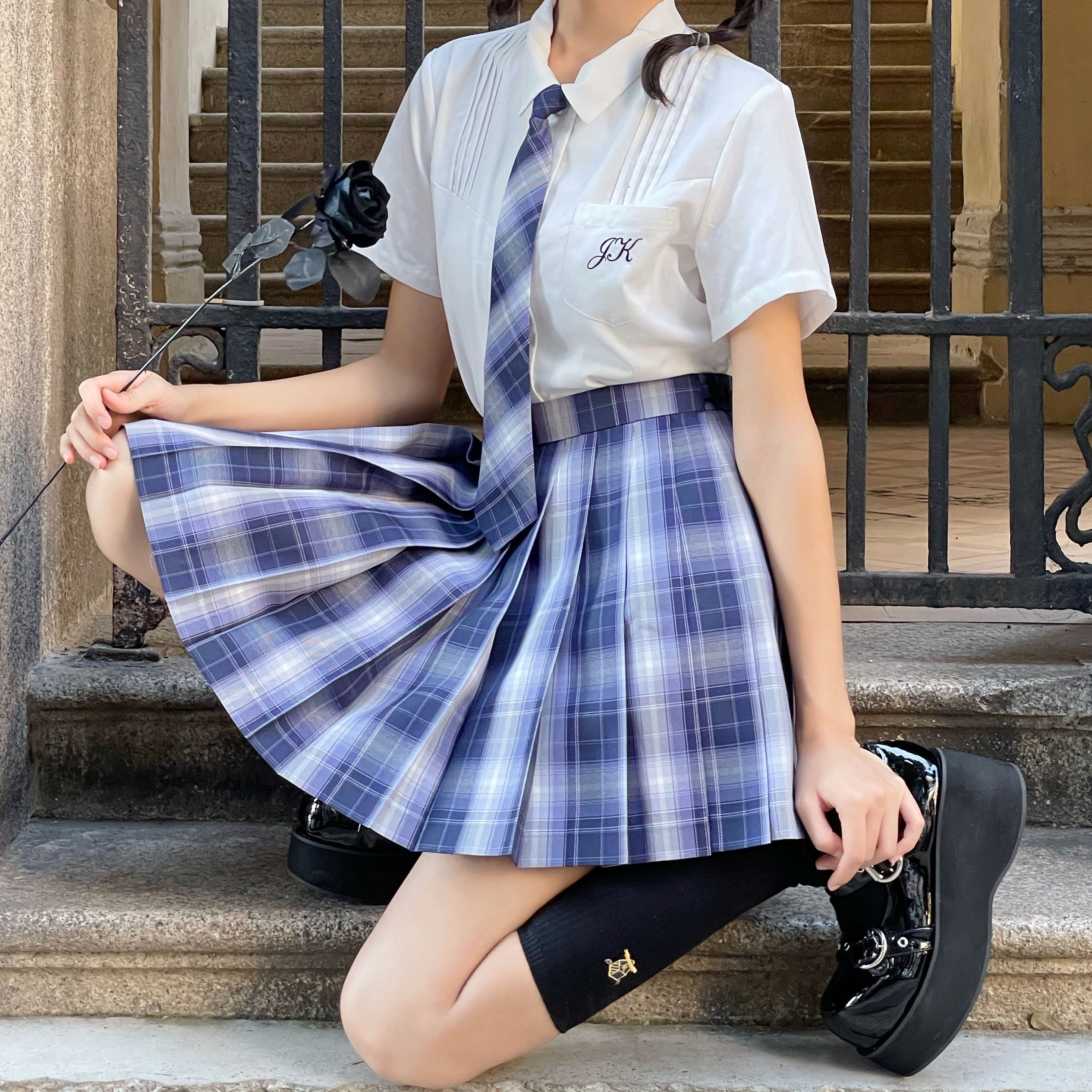 夜琉璃正式耀夜夺目款格熊猫奶盖原创jk制服潮服定制