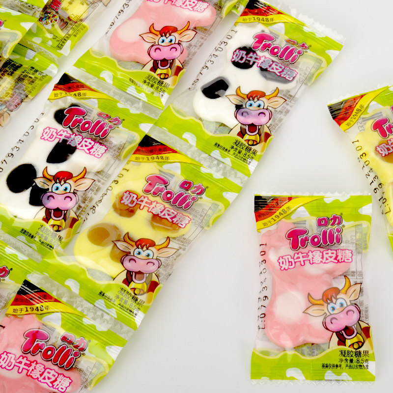 德国糖果零食口力奶牛橡皮糖60包动物软糖糖水传统糖果