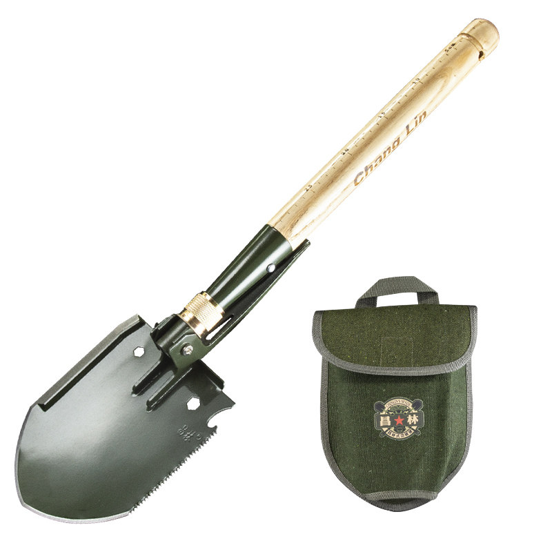 昌林308a户外多功能工兵铲中国军野外钓铲木柄工兵铲