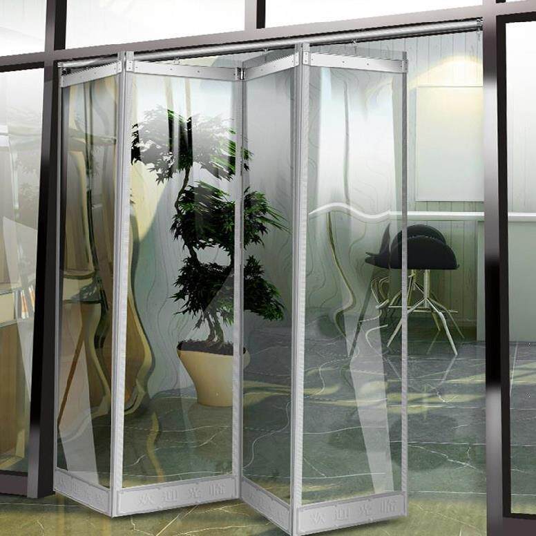 塑料门帘可拉店面秋冬季电动家用超市卫生间防水门帘