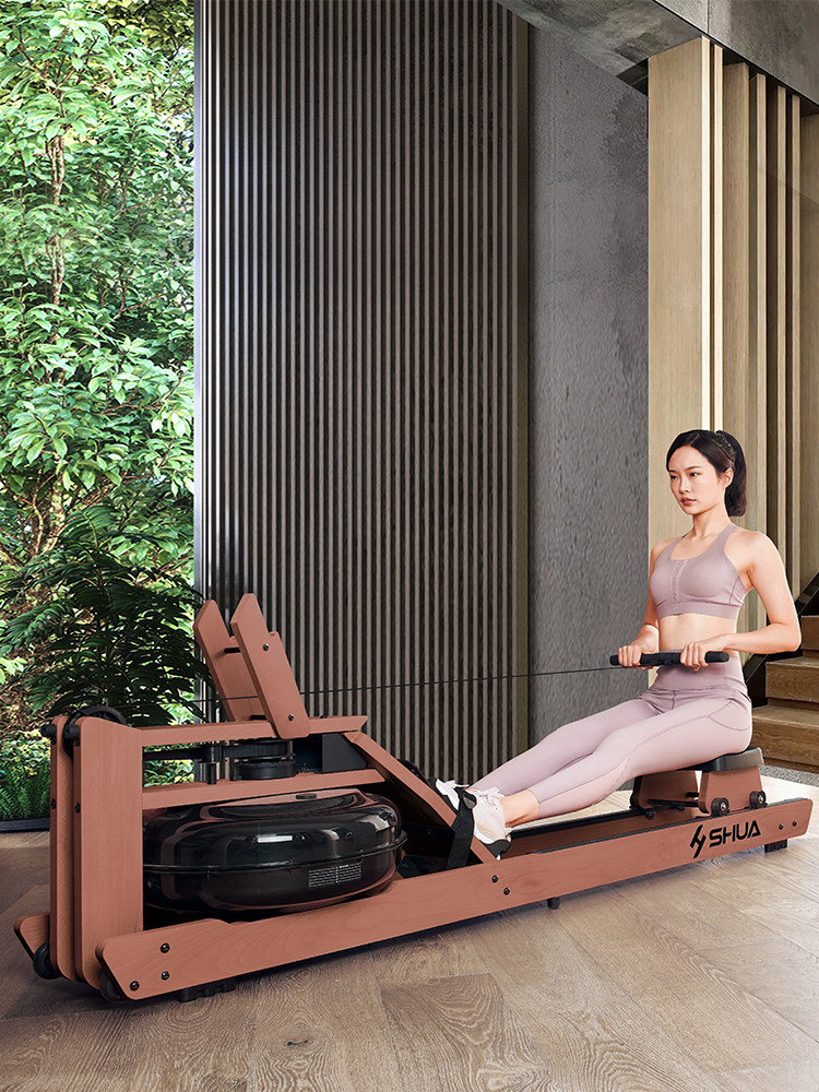 shua舒华水阻划船机家用折叠运动训练智能健身器材室内划船机