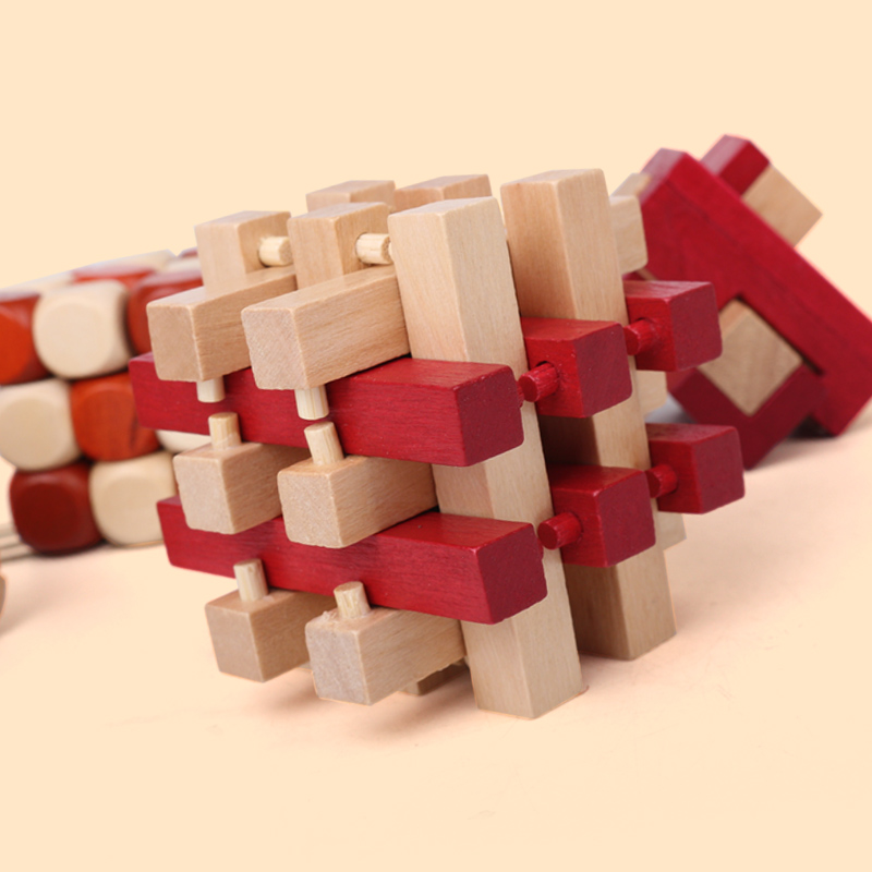 学生挑战高难度孔明锁益智玩具儿童鲁班解锁机关盒子男女孩解锁环