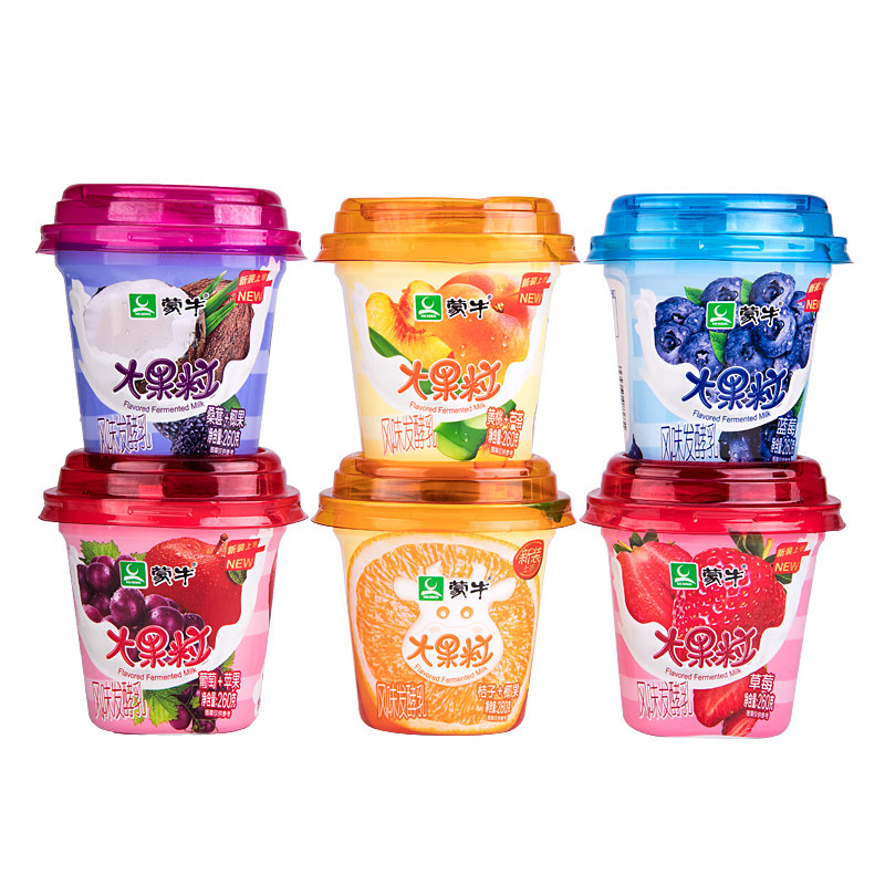 蒙牛大果粒乳制品黄桃芦荟草莓桑葚椰果莓蓝发酵酸奶