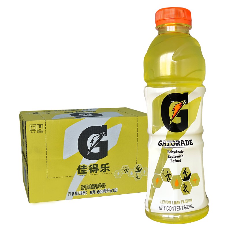 运动饮料佳得乐功能600ml15瓶整箱蓝莓西柚柠檬功能饮料