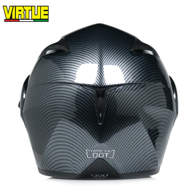 virtue电动摩托车头盔男女夏季揭面头盔双镜片半全覆蓝牙头盔