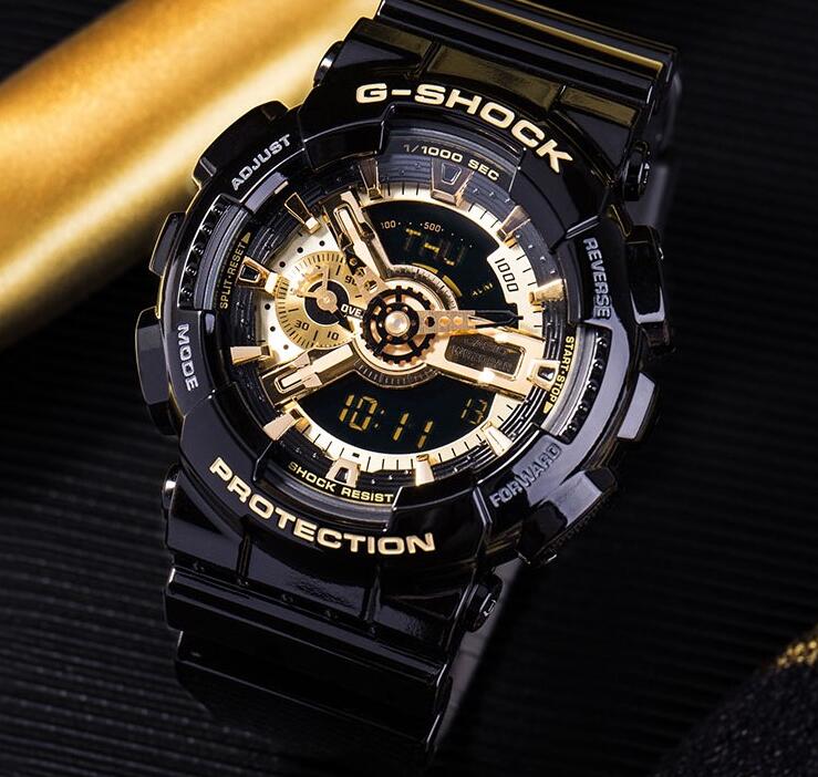 卡西欧手表男gshock黑金悟空黑暗之心限量版联名独角兽ga-110gb-1