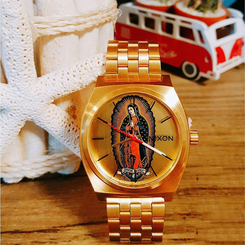 正品nixona0452896尼克松圣母金色时尚基督教情侣手表欧美腕表