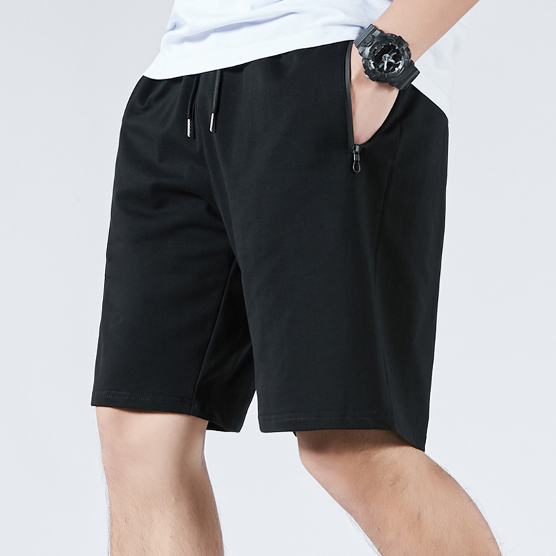 短裤男夏季纯棉宽松休闲运动五分裤大码家居大裤衩薄款沙滩裤中裤