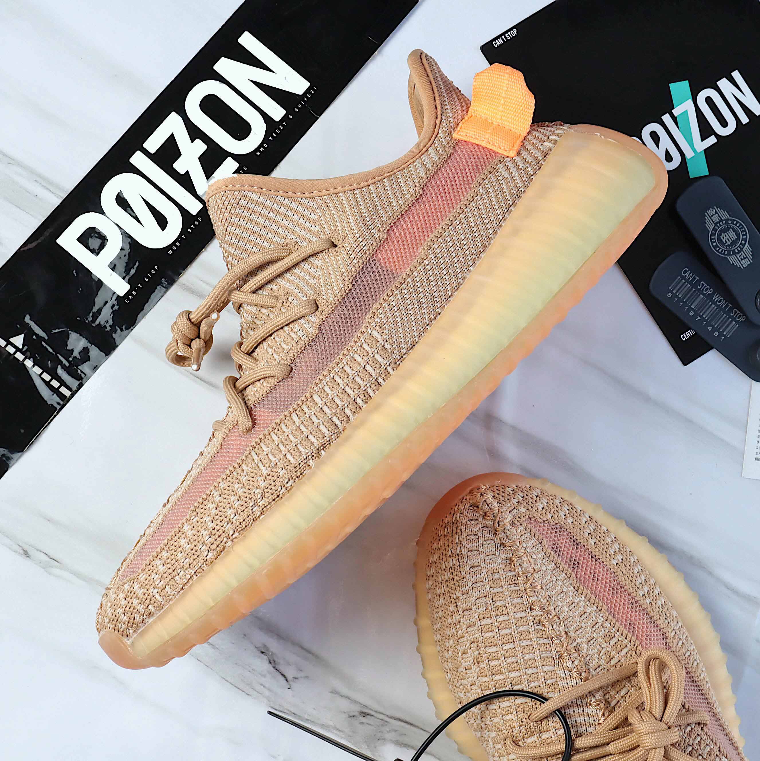 椰子鞋男正版满天星变色龙350v2网红同款yeezy透气时尚休闲鞋