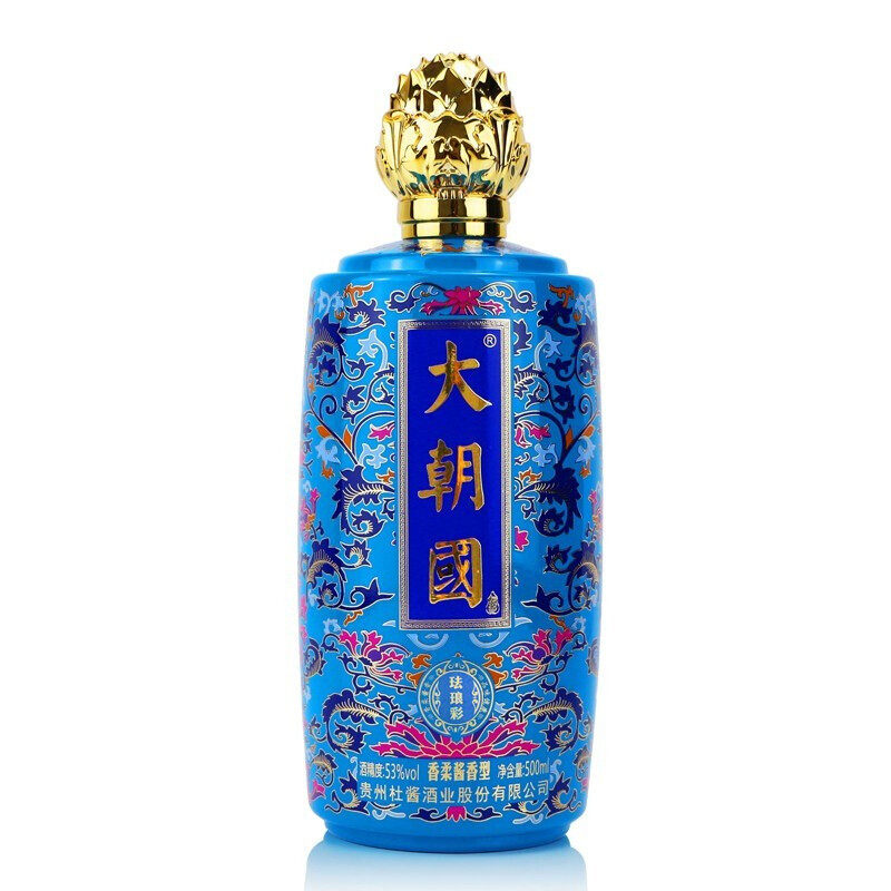 贵州杜酱大朝国酒香香柔香型白酒53度珐琅彩礼白酒