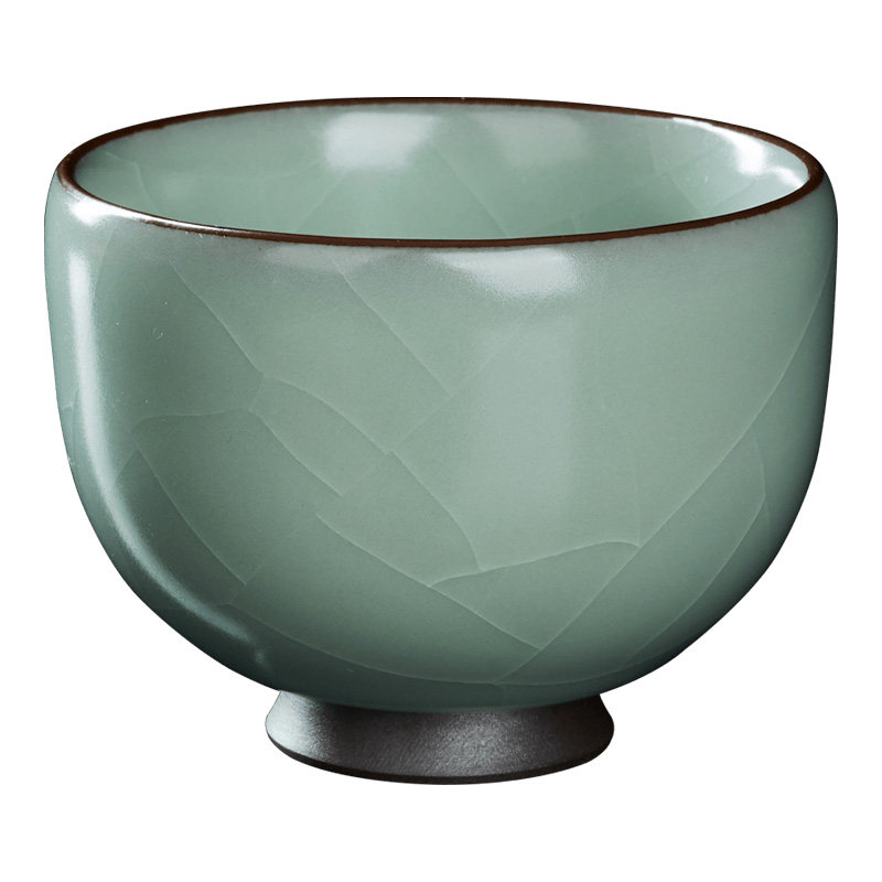 容山堂个人品茗汝瓷杯单杯主人专用茶杯陈春发汝窑茶杯