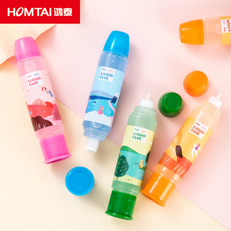 胶水手工鸿泰彩色文具专用粘贴纸张学用中学胶水