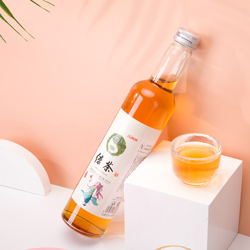 苏州碧螺春茶酒低度清甜绿茶女士低度花果甜心酒8度300ml晚安心酒
