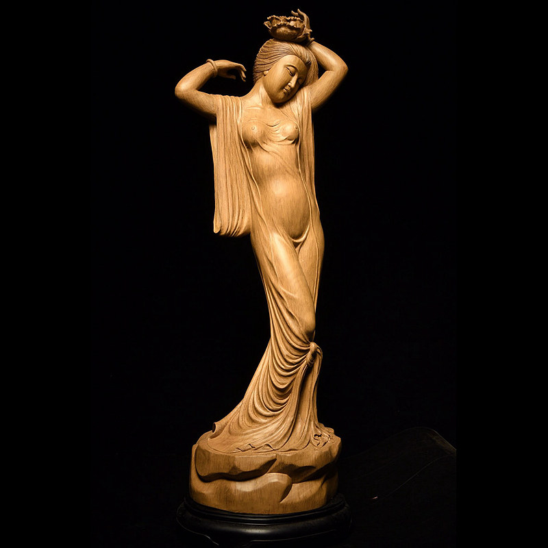 海南沉香摆件木雕贵妃出浴杨贵妃人体艺术收藏礼品摆件