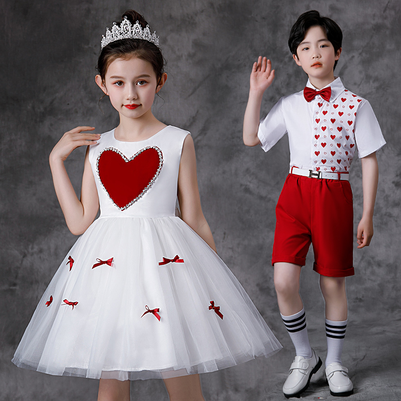 六一儿童合唱学生演出服夏季男童主持人礼服服装儿童演出服