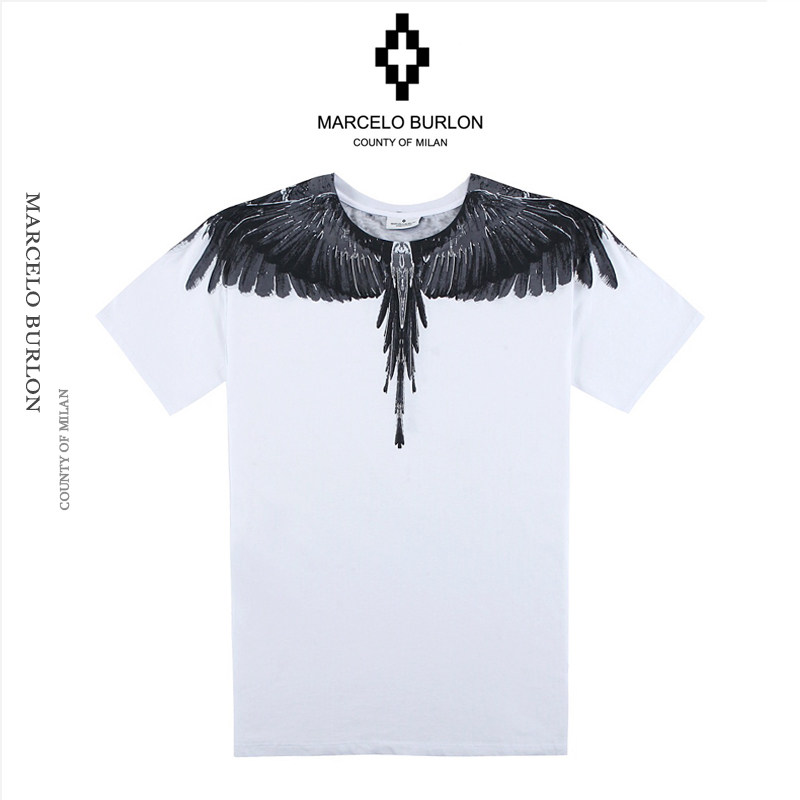 官网正品marceloburlon马塞洛布隆mb经典翅膀短袖t恤