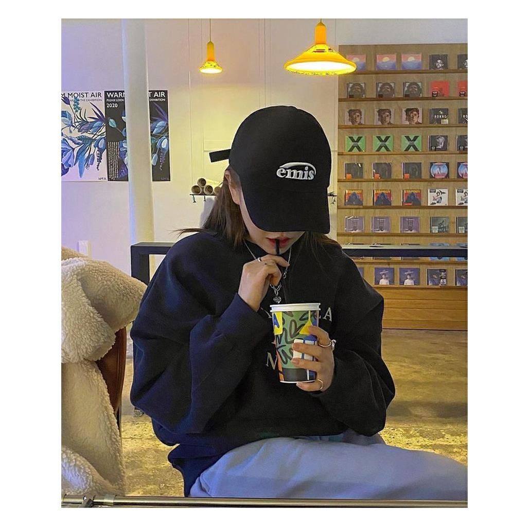 韩国emis徐璐迪丽热巴同款潮牌顶帽子女字母帽子